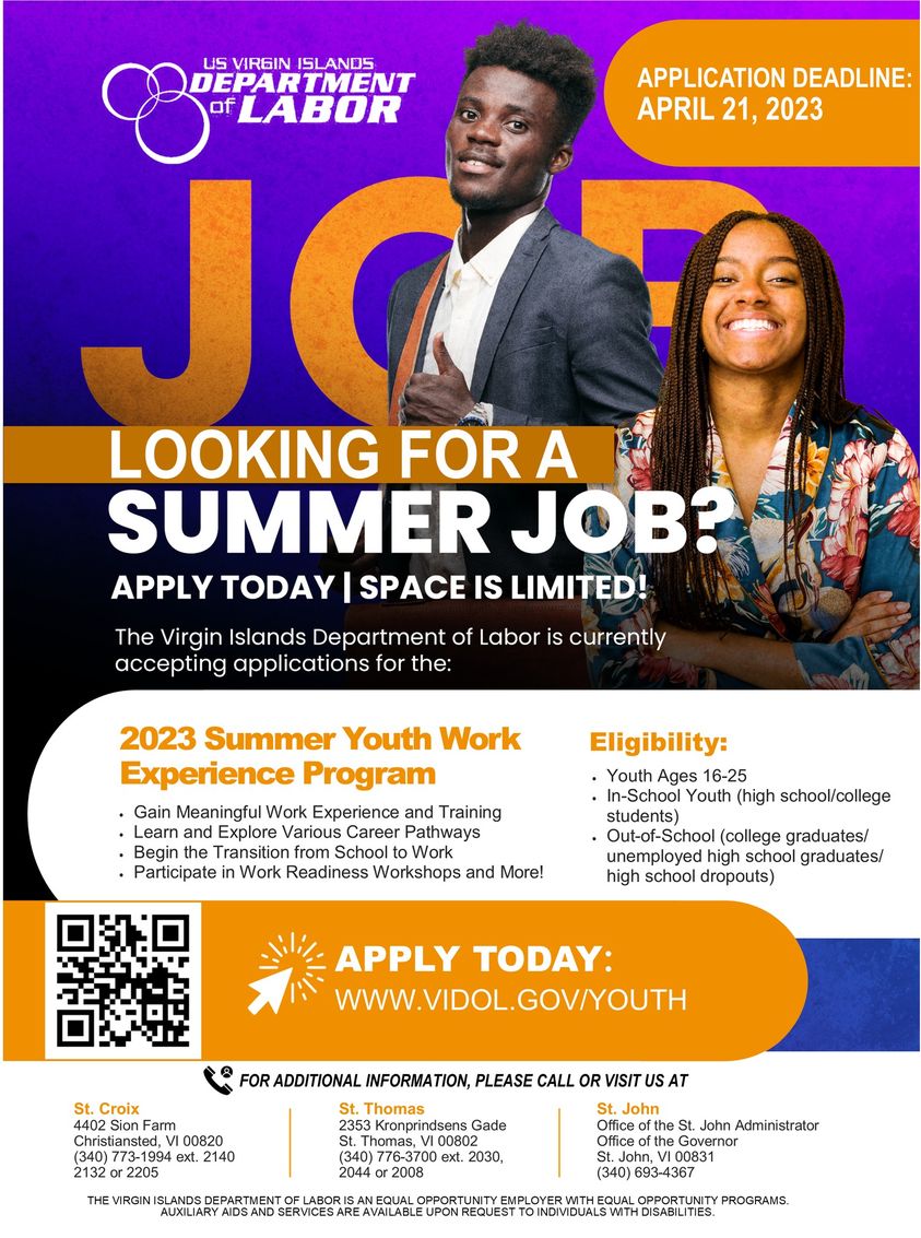 2023 Summer Youth Work Experience Program - Virgin Islands Department ...